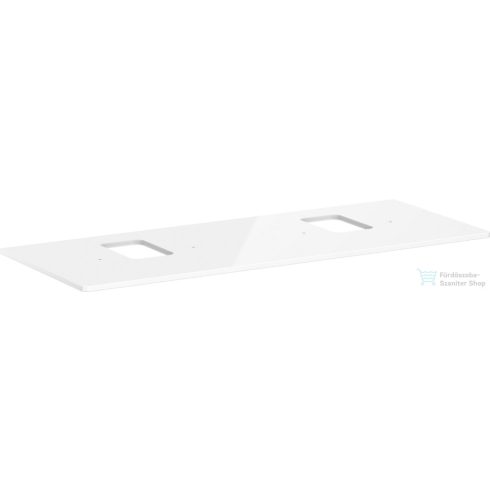 Hansgrohe Xelu Q 136x55 cm-es pult Xelu szekrényhez két kivágással,csaplyukas mosdóhoz,fényes fehér 54125050