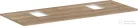 Hansgrohe Xelu Q 136x55 cm-es pult Xelu szekrényhez két kivágással,csaplyukas mosdóhoz,természetes tölgy 54125230