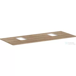   Hansgrohe Xelu Q 136x55 cm-es pult Xelu szekrényhez két kivágással,csaplyukas mosdóhoz,természetes tölgy 54125230