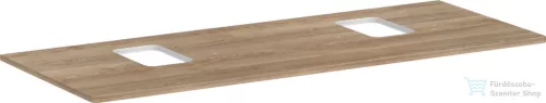 Hansgrohe Xelu Q 136x55 cm-es pult Xelu szekrényhez két kivágással,csaplyukas mosdóhoz,természetes tölgy 54125230