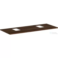   Hansgrohe Xelu Q 136x55 cm-es pult Xelu szekrényhez két kivágással,csaplyukas mosdóhoz,sötét dió 54125630