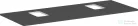 Hansgrohe Xelu Q 136x55 cm-es pult Xelu szekrényhez két kivágással,csaplyukas mosdóhoz,matt gyémántszürke 54125910