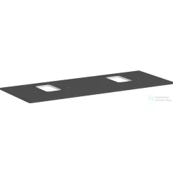   Hansgrohe Xelu Q 136x55 cm-es pult Xelu szekrényhez két kivágással,csaplyukas mosdóhoz,matt gyémántszürke 54125910