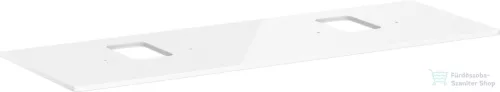 Hansgrohe Xelu Q 156x55 cm-es pult Xelu szekrényhez két kivágással,csaplyukas mosdóhoz,fényes fehér 54126050