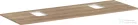 Hansgrohe Xelu Q 156x55 cm-es pult Xelu szekrényhez két kivágással,csaplyukas mosdóhoz,természetes tölgy 54126230
