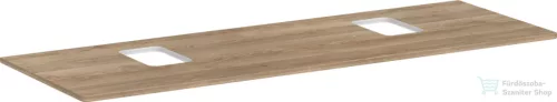Hansgrohe Xelu Q 156x55 cm-es pult Xelu szekrényhez két kivágással,csaplyukas mosdóhoz,természetes tölgy 54126230
