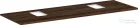 Hansgrohe Xelu Q 156x55 cm-es pult Xelu szekrényhez két kivágással,csaplyukas mosdóhoz,sötét dió 54126630