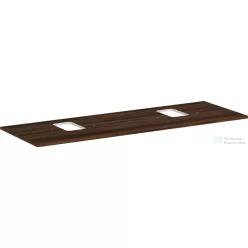   Hansgrohe Xelu Q 156x55 cm-es pult Xelu szekrényhez két kivágással,csaplyukas mosdóhoz,sötét dió 54126630