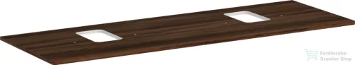 Hansgrohe Xelu Q 156x55 cm-es pult Xelu szekrényhez két kivágással,csaplyukas mosdóhoz,sötét dió 54126630