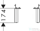 Hansgrohe Xelu Q 2 db-os láb készlet Xelu szekrényekhez,króm 54145000