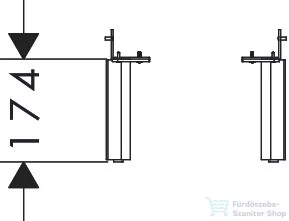 Hansgrohe Xelu Q 2 db-os láb készlet Xelu szekrényekhez,matt fekete 54145670