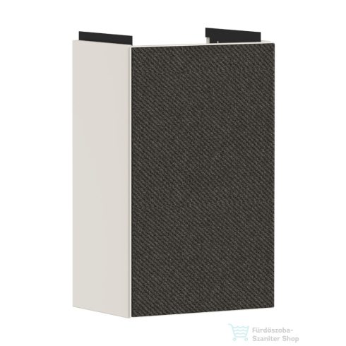Hansgrohe XEVOLOS E 57,5x34x24,5 cm-es 1 ajtós,balos fali szekrény mosdó nélkül,matt homok/textil sötétszürke 54167660