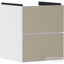   Hansgrohe XEVOLOS E 48x47,5 cm-es 2 fiókos fali szekrény mosdó nélkül,matt fehér/texturált bronz 54172390