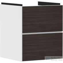   Hansgrohe XEVOLOS E 48x47,5 cm-es 2 fiókos fali szekrény mosdó nélkül,matt fehér/sötét tölgy 54172730