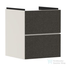  Hansgrohe XEVOLOS E 48x47,5 cm-es 2 fiókos fali szekrény mosdó nélkül, matt homok/textil sötétszürke 54173660