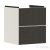 Hansgrohe XEVOLOS E 48x47,5 cm-es 2 fiókos fali szekrény mosdó nélkül, matt homok/textil sötétszürke 54173660