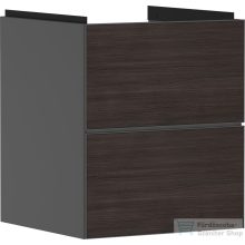   Hansgrohe XEVOLOS E 48x47,5 cm-es 2 fiókos fali szekrény mosdó nélkül,matt palaszürke/sötét tölgy 54174730