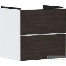   Hansgrohe XEVOLOS E 58x47,5 cm-es 2 fiókos fali szekrény mosdó nélkül,matt fehér/sötét tölgy 54175730