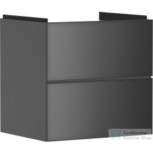   Hansgrohe XEVOLOS E 58x47,5 cm-es 2 fiókos fali szekrény mosdó nélkül,matt/metál palaszürke 54177770