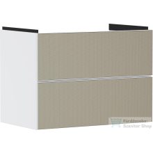   Hansgrohe XEVOLOS E 78x47,5 cm-es 2 fiókos fali szekrény mosdó nélkül,matt fehér/texturált bronz 54178390