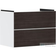   Hansgrohe XEVOLOS E 78x47,5 cm-es 2 fiókos fali szekrény mosdó nélkül,matt fehér/sötét tölgy 54178730