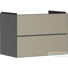   Hansgrohe XEVOLOS E 78x47,5 cm-es 2 fiókos fali szekrény mosdó nélkül,matt palaszürke/texturált bronz 54180390