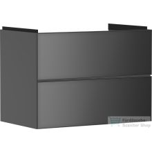   Hansgrohe XEVOLOS E 78x47,5 cm-es 2 fiókos fali szekrény mosdó nélkül,matt/metál palaszürke 54180770