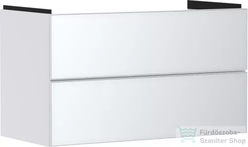 Hansgrohe XEVOLOS E 98x47,5 cm-es 2 fiókos fali szekrény mosdó nélkül,matt/metálfehér 54181320