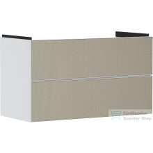   Hansgrohe XEVOLOS E 98x47,5 cm-es 2 fiókos fali szekrény mosdó nélkül,matt fehér/texturált bronz 54181390