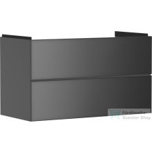   Hansgrohe XEVOLOS E 98x47,5 cm-es 2 fiókos fali szekrény mosdó nélkül,matt/metál palaszürke 54183770