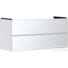   Hansgrohe XEVOLOS E 118x47,5 cm-es 2 fiókos fali szekrény mosdó nélkül,matt/metálfehér 54184320