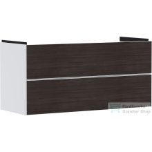   Hansgrohe XEVOLOS E 118x47,5 cm-es 2 fiókos fali szekrény mosdó nélkül,matt fehér/sötét tölgy 54184730