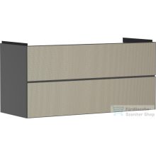   Hansgrohe XEVOLOS E 118x47,5 cm-es 2 fiókos fali szekrény mosdó nélkül,matt palaszürke/texturált bronz 54186390