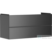   Hansgrohe XEVOLOS E 118x47,5 cm-es 2 fiókos fali szekrény mosdó nélkül,matt/metál palaszürke 54186770