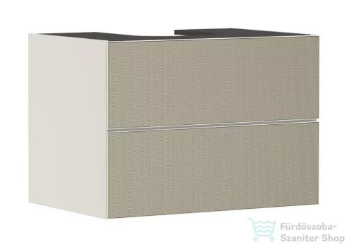 Hansgrohe XEVOLOS E 78x55 cm-es 2 fiókos fali szekrény pult nélkül,matt homok/texturált bronz 54188390