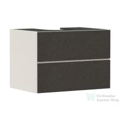  Hansgrohe XEVOLOS E 78x55 cm-es 2 fiókos fali szekrény pult nélkül,matt homok/sötétszürke textil 54188660