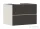 Hansgrohe XEVOLOS E 78x55 cm-es 2 fiókos fali szekrény pult nélkül,matt homok/sötétszürke textil 54188660