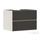 Hansgrohe XEVOLOS E 78x55 cm-es 2 fiókos fali szekrény pult nélkül,matt homok/sötétszürke textil 54188660