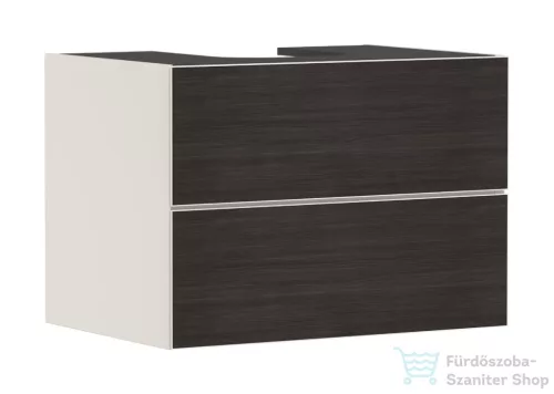 Hansgrohe XEVOLOS E 78x55 cm-es 2 fiókos fali szekrény pult nélkül,matt homok/sötét tölgy 54188730