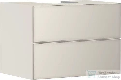 Hansgrohe XEVOLOS E 78x55 cm-es 2 fiókos fali szekrény pult nélkül,matt/metál homok 54188790