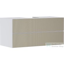  Hansgrohe XEVOLOS E 118x55 cm-es 2 fiókos fali szekrény pult nélkül,matt fehér/texturált bronz 54193390