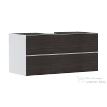   Hansgrohe XEVOLOS E 118x55 cm-es 2 fiókos fali szekrény pult nélkül,matt fehér/sötét tölgy 54193730