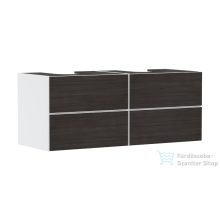   Hansgrohe XEVOLOS E 137x55 cm-es 4 fiókos fali szekrény pult nélkül,matt fehér/sötét tölgy 54196730