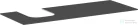 Hansgrohe Xevolos E 137x55 cm-es pult Xevolos szekrényhez bal oldali kivágással,matt palaszürke 54205760