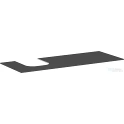   Hansgrohe Xevolos E 137x55 cm-es pult Xevolos szekrényhez bal oldali kivágással,matt palaszürke 54205760