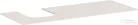 Hansgrohe Xevolos E 137x55 cm-es pult Xevolos szekrényhez bal oldali kivágással,matt homok 54205780