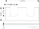 Hansgrohe Xevolos E 137x55 cm-es pult Xevolos szekrényhez két kivágással,matt homok 54207780