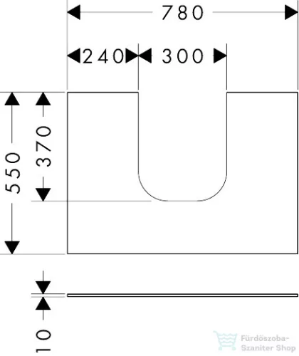 Hansgrohe Xevolos E 78x55 cm-es pult Xevolos szekrényhez kivágással,matt homok 54208780