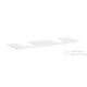 Hansgrohe Xevolos E 157x55 cm-es pult Xevolos szekrényhez két kivágással,matt fehér 54211700