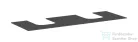 Hansgrohe Xevolos E 157x55 cm-es pult Xevolos szekrényhez két kivágással,matt palaszürke 54211760